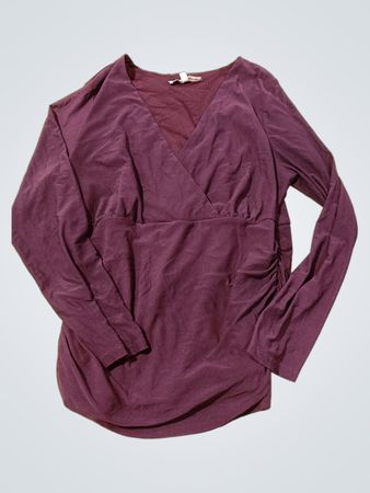 Cleo Petites Damen Langarm Raffung Wickeloberteil