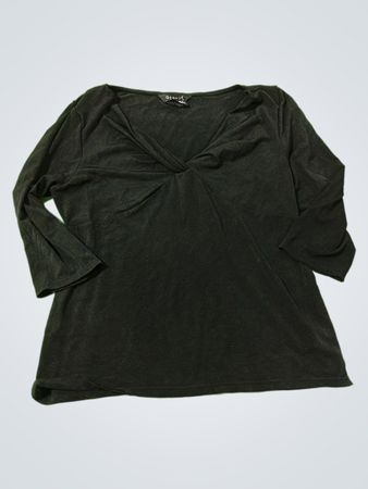 George Stretch Schwarz Langarmtop