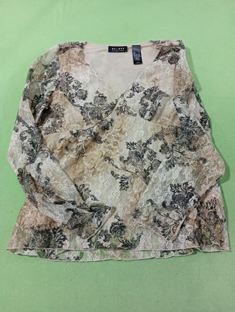 Axcess by Liz Claiborne Spitzen-Blumenmuster-Bluse