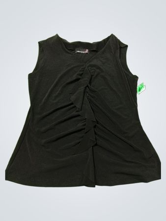 Laura Petites Schwarzes Raffung Tank Top