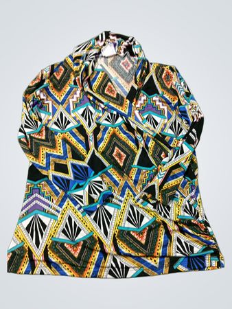 Ellen & Company Geometrischer Druck Tunika-Top