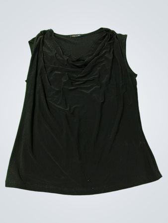 Jennie & Marlis Schwarzes Halsdesign Ärmelloses Top
