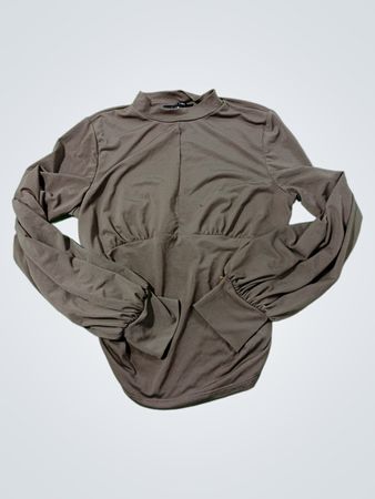 LOVE TREE Mock Neck Langarm-Raffung Body