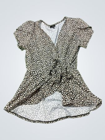 A.U.W Damen Schwarz & Tan Print Wickeloberteil