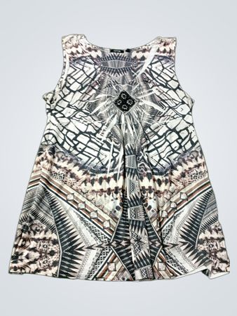 APT 9 ärmelloses Kleid mit geometrischem Druck