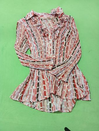 Damenbluse mit abstraktem Druck