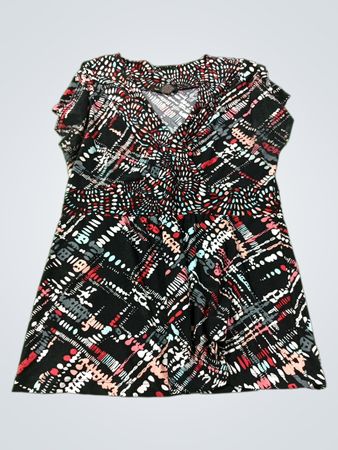 SUSAN LAWRENCE Damen Abstract Print V-Ausschnitt Top