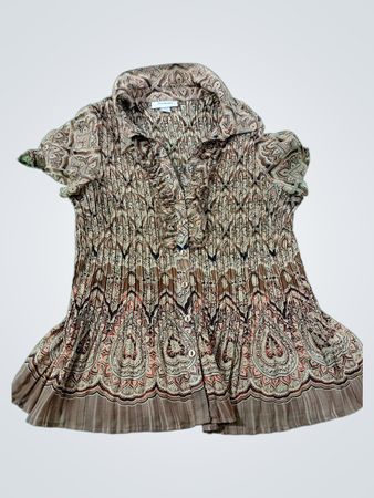 Dressbarn Bedruckte Kurzarmbluse