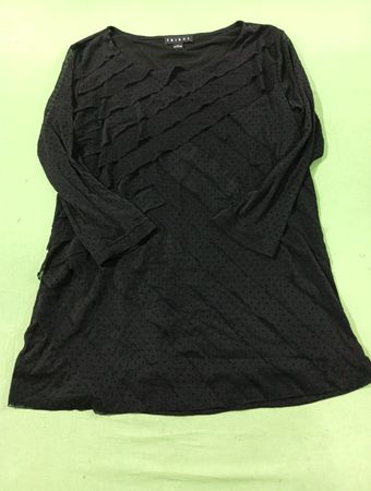 Tribal Black Texturiertes Langarm-Oberteil