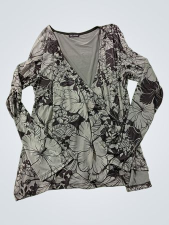 Zenobia Floral Print V-Neck Top