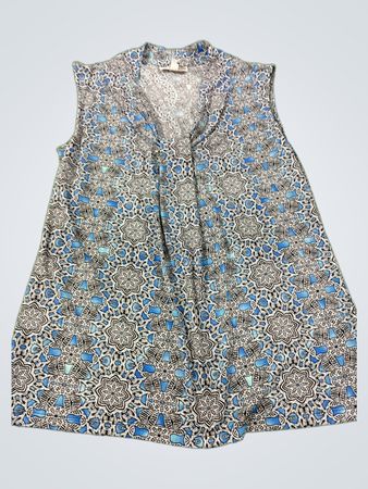 DANA BUCHMAN Ärmellose Druckbluse