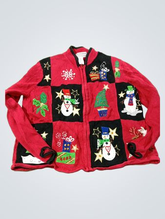 Tiara International Christmas Collection Schneemann und Baum Pullover