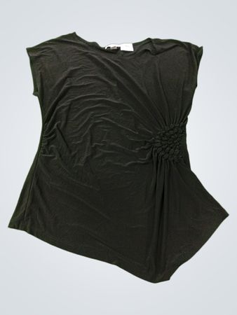 Dressbarn Schwarzes Raffung Tunika-Top