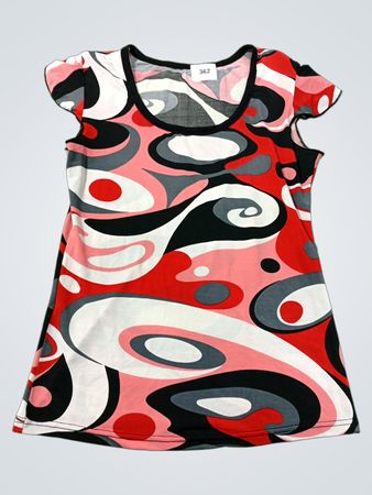 Damen abstraktes Druckkleid
