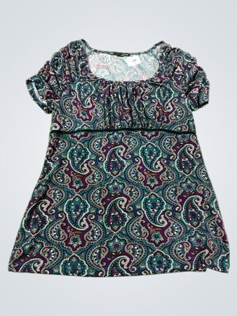 Maurices Paisley Print Kurzarmoberteil