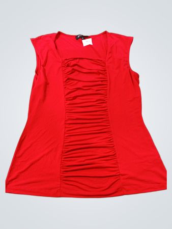 Grayson Red Ruched Tank Top