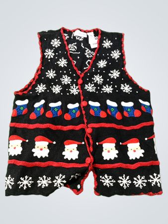 Arlando Weihnachtsweste mit Santa und Strumpf Druck