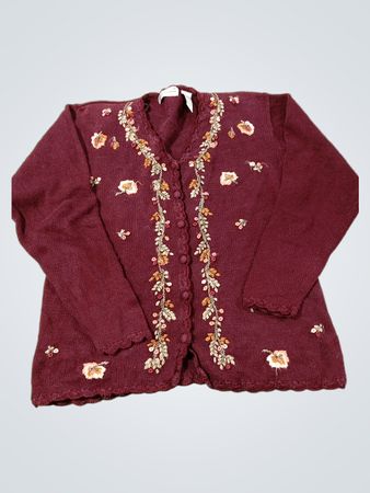Carolyn Taylor gestickte Strickjacke