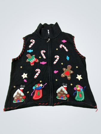 Planet Company Black Christmas Vest