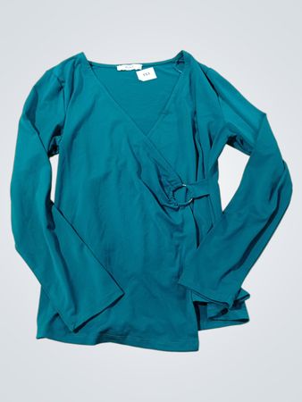 RICKI'S Teal Wickeloberteil mit Ringdetail