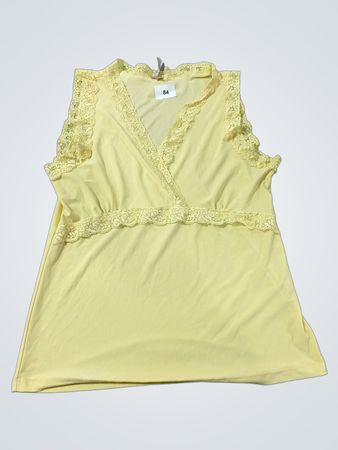 Tanktop mit gelbem Spitzenrand