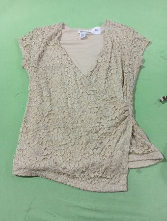 Coldwater Creek Damen Beige Spitzenoberteil