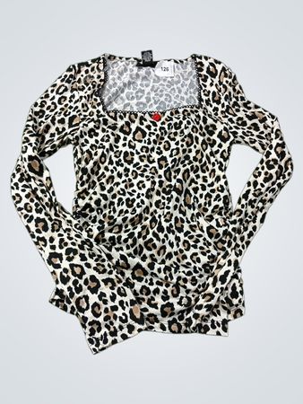 Just Jelly New York Leopardenmuster Langarm-Top