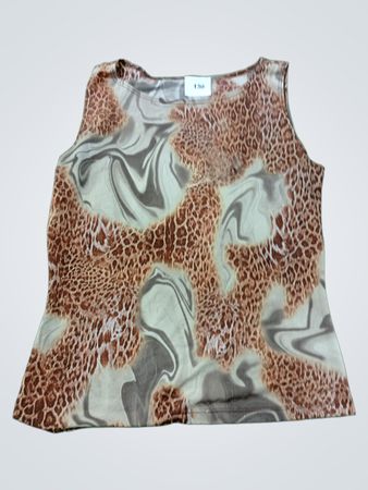 Ärmelloses Top mit Animal-Print
