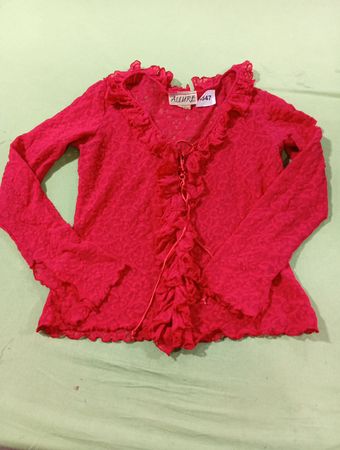ALLURE Spitzen-Rüschenshirt 4547