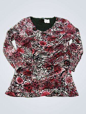 Style & Co. Petite Damen Blumendruck Langarmoberteil