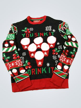 Frohe Feiertage You Sink It Drink It Weihnachts-Sweater