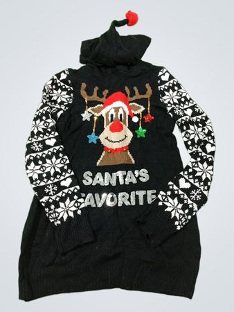 No Boundaries Santas Lieblingsrentier Hässlicher Weihnachtspullover
