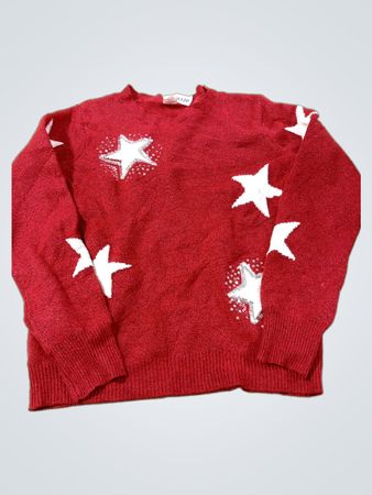 Urlaubszeit Roter Stern Paillettenpullover