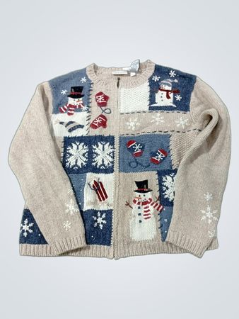 Croft & Barrow Damen Weihnachtsschneemann Pullover