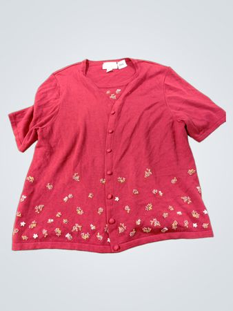 C.J. Banks bestickter Cardigan