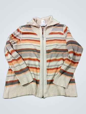 Bonita Gestreifter Reißverschluss-Cardigan