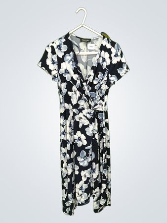 PERCEPTIONS NEW YORK Damen Floral Print Wickelkleid