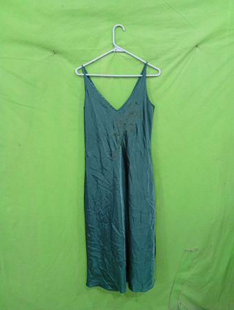 California Dynasty Green Slip Dress