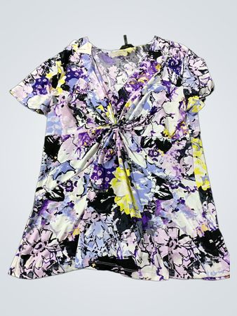 Daisy Fuentes Floral Print V-Neck Top