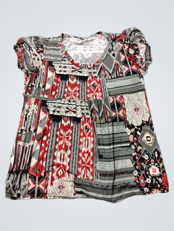 Patchwork Print Top