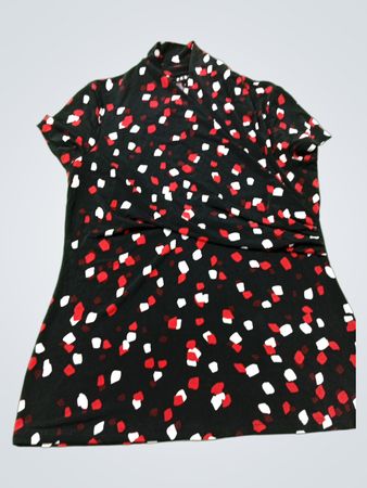 DKNY Kurzarm Mock Neck Oberteil