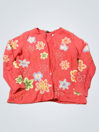 Northern Isles gestickte Blumenstrickjacke