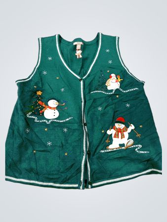 White Stag Weihnachts-Schneemann Strickweste