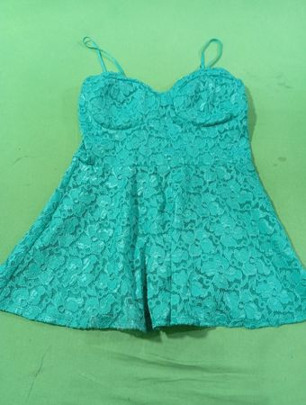 Tag 1080 türkis Spitze Kleid