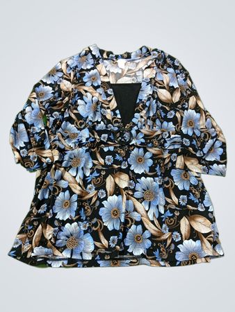 Christopher & Banks Damen Floral Print V-Ausschnitt Top