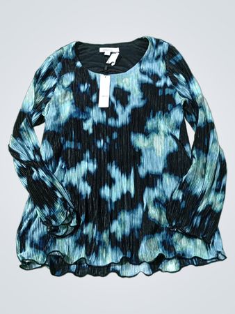 Chicos Batik Falten Langarmshirt