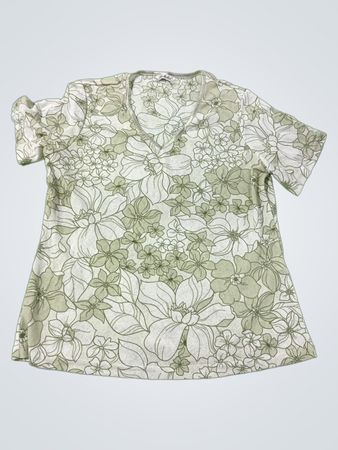 Berketex Floral Print V-Neck T-Shirt