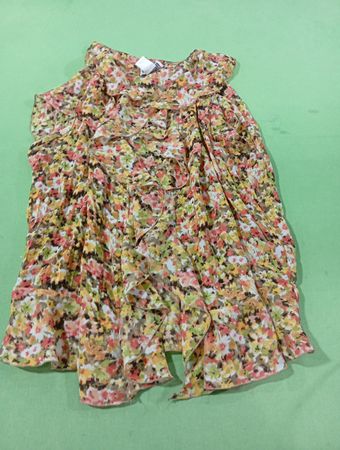 Bethany 100% Polyester M/M Blumige Rüschenshirt