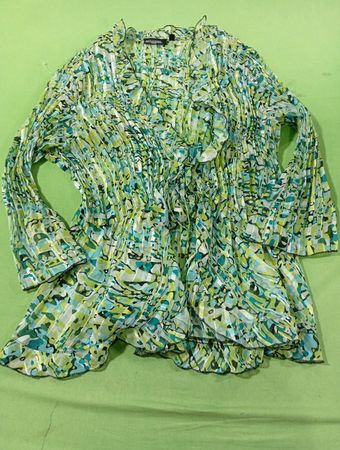 NOTATIONS Damen Falten Abstrakt Druck Bluse