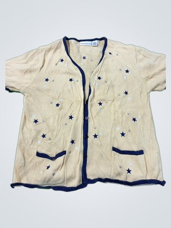 Croft & Barrow Damen Strickjacke mit gelben Sternen